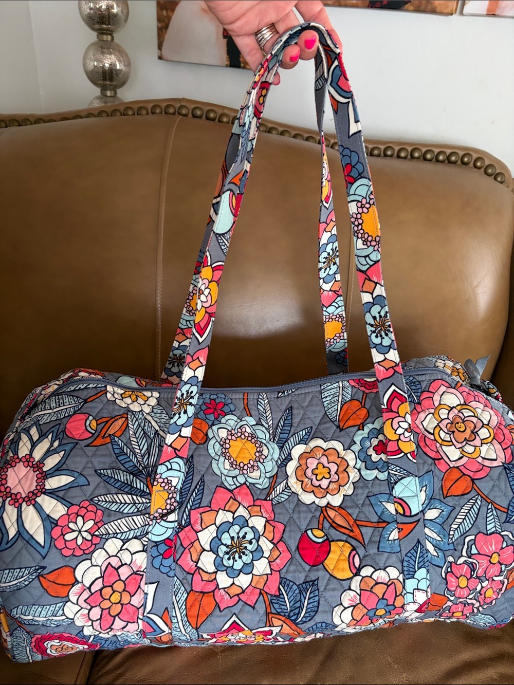Vera Bradley Blue Floral Quilted Bag